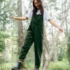 Meadows Organische Baumwolle Cord-Latzhose - Tannengrün