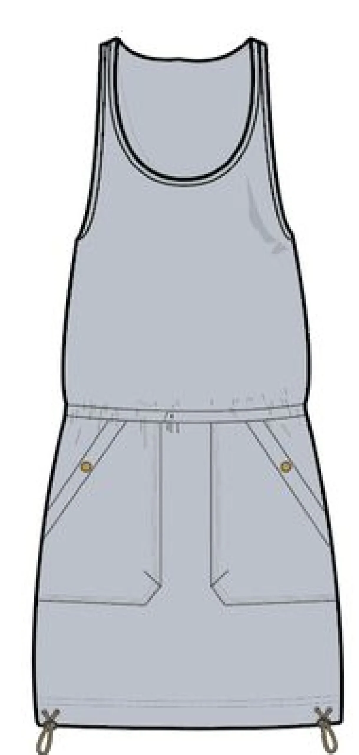 Mesmorise Organisches Baumwoll-Kleid - Verblasstes Denim
