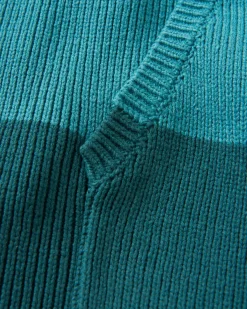 Moments Übergroßer Bio-Strickpullover mit Kapuze - Mehrfarbig gestreift