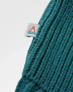 Moments Übergroßer Bio-Strickpullover mit Kapuze - Mehrfarbig gestreift