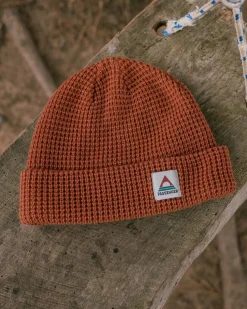 Moss Doppelschicht Recycelte Waffel-Beanie - Gebrannter Ton