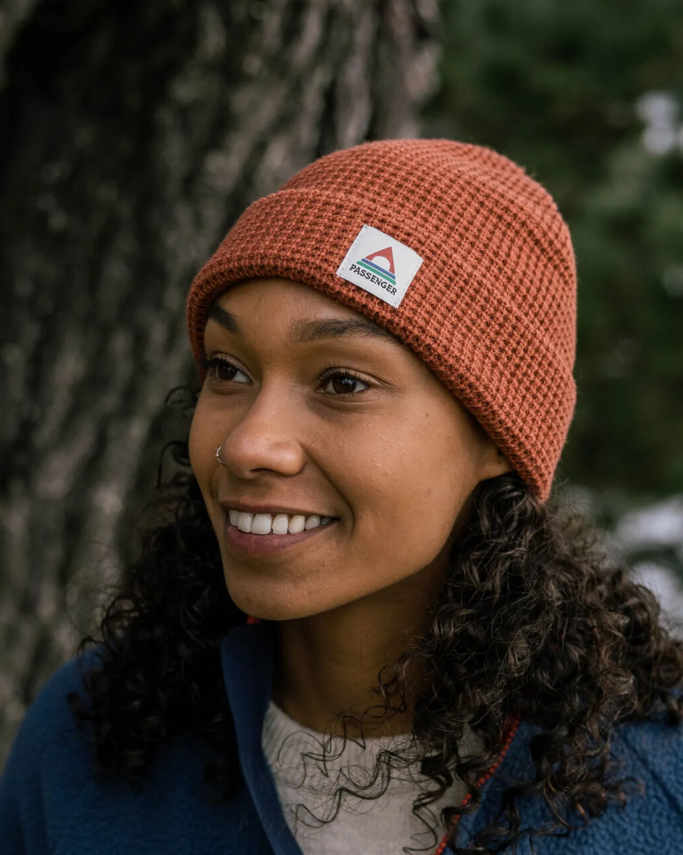 Moss Doppelschicht Recycelte Waffel-Beanie - Gebrannter Ton