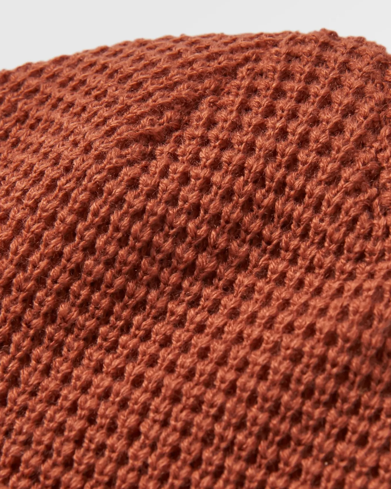 Moss Doppelschicht Recycelte Waffel-Beanie - Gebrannter Ton