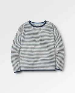Muir Bio-Strickpullover - Off White Streifen