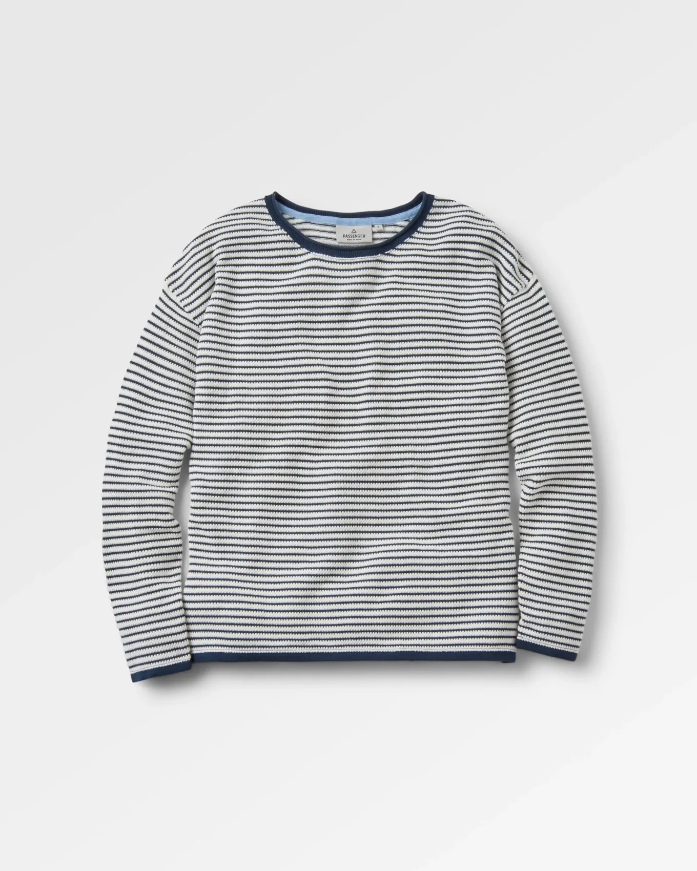 Muir Bio-Strickpullover - Off White Streifen