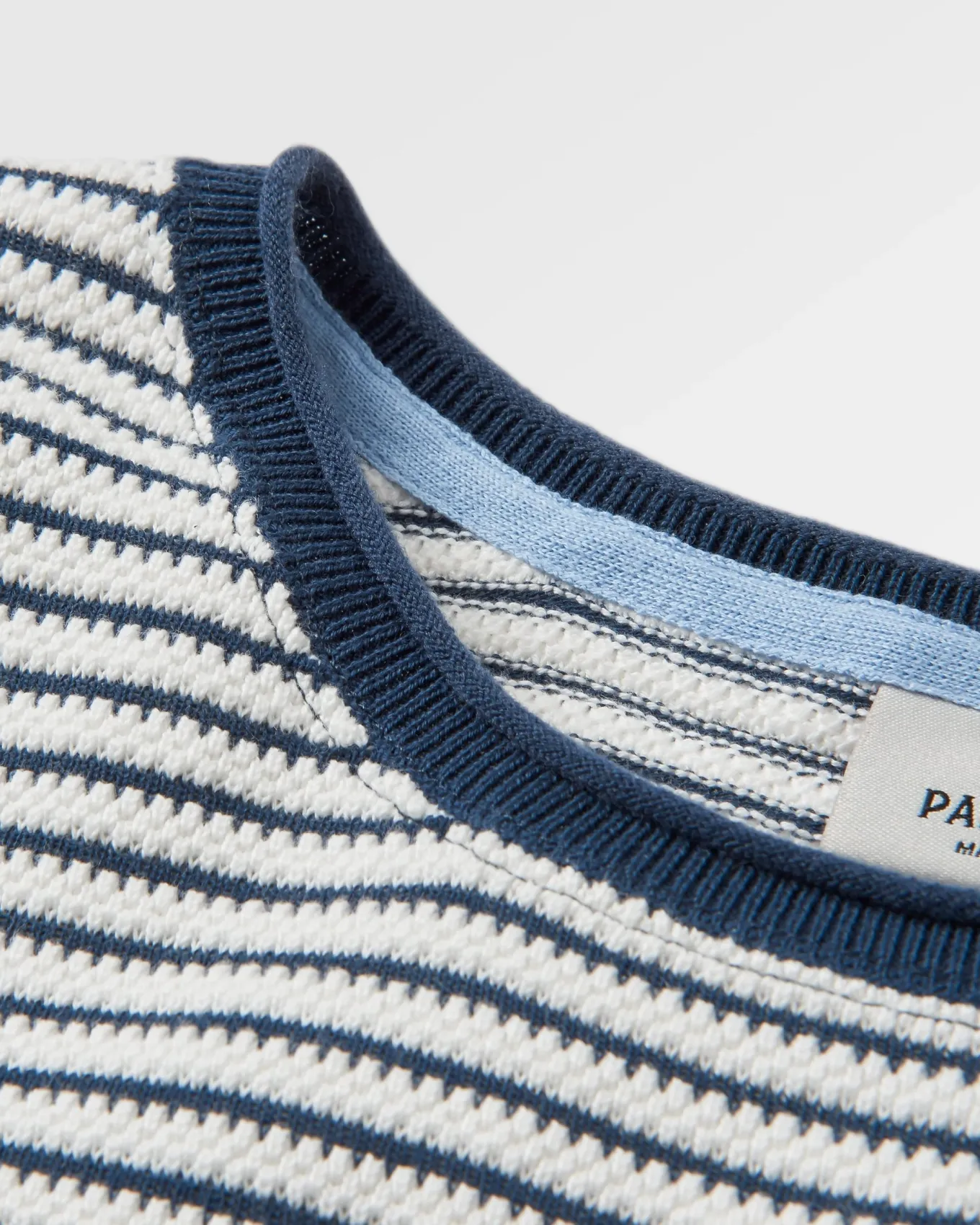 Muir Bio-Strickpullover - Off White Streifen