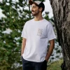 Nature recyceltes Baumwoll-T-Shirt - Weiß