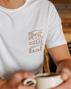 Nature recyceltes Baumwoll-T-Shirt - Weiß