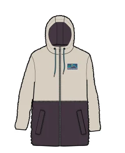 Nestling Recyceltes Polar-gefütterte Sherpa-Fleece - Tief Pflaume
