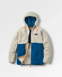 Nestling Sherpa Kapuzen-Fleece - Gezeitenblau