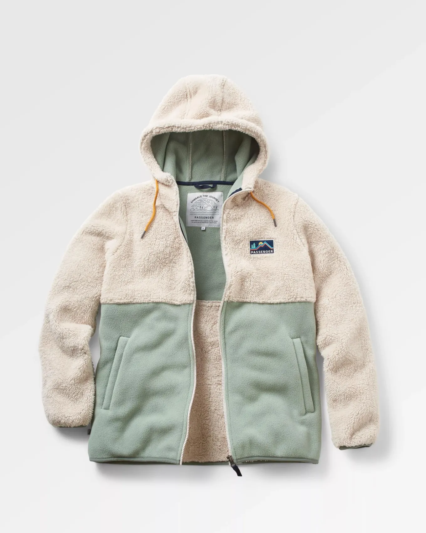 Nestling Sherpa Kapuzen-Fleece - Vintage-Weiß
