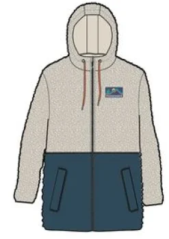 Nestling Sherpa Kapuzen-Fleece - Gezeitenblau