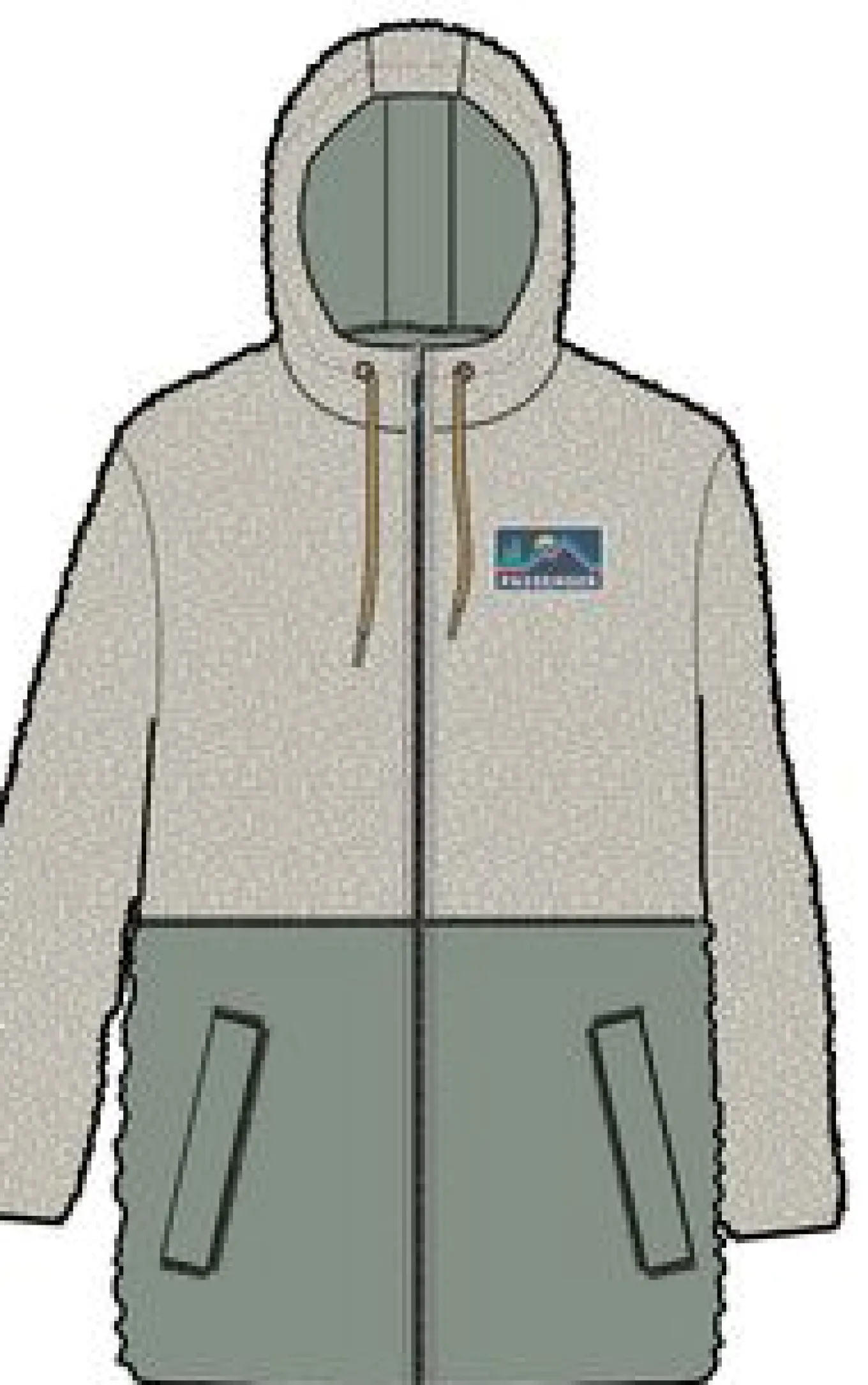 Nestling Sherpa Kapuzen-Fleece - Vintage-Weiß