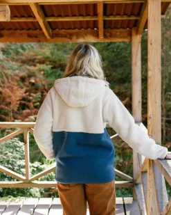 Nestling Sherpa Kapuzen-Fleece - Gezeitenblau