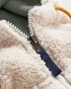 Nestling Sherpa Kapuzen-Fleece - Vintage-Weiß