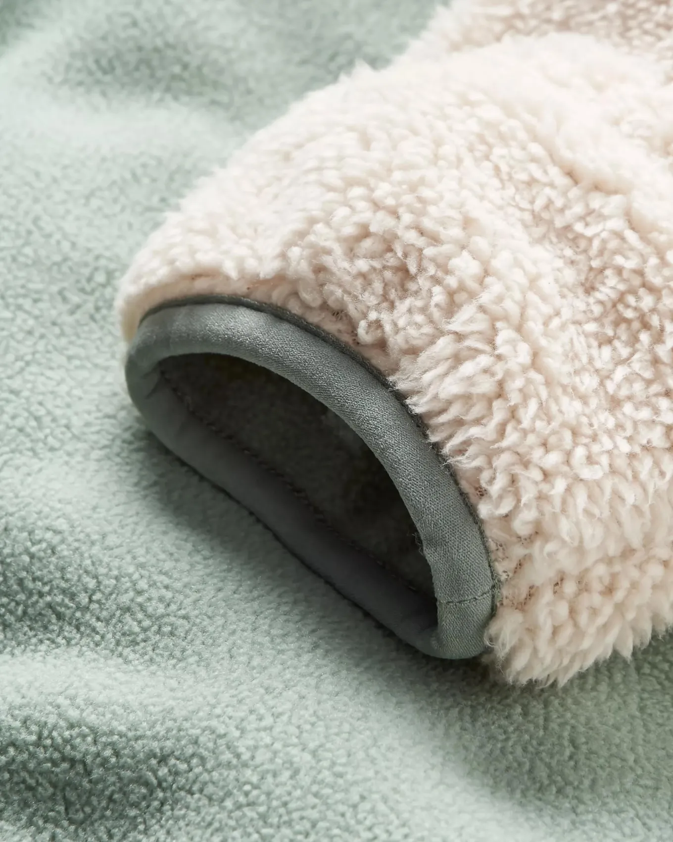 Nestling Sherpa Kapuzen-Fleece - Vintage-Weiß