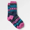 Nettle Organische Gemusterte Socken - Tiefes Marineblau