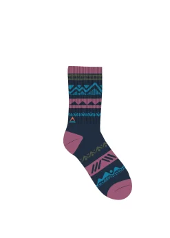 Nettle Organische Gemusterte Socken - Tiefes Marineblau