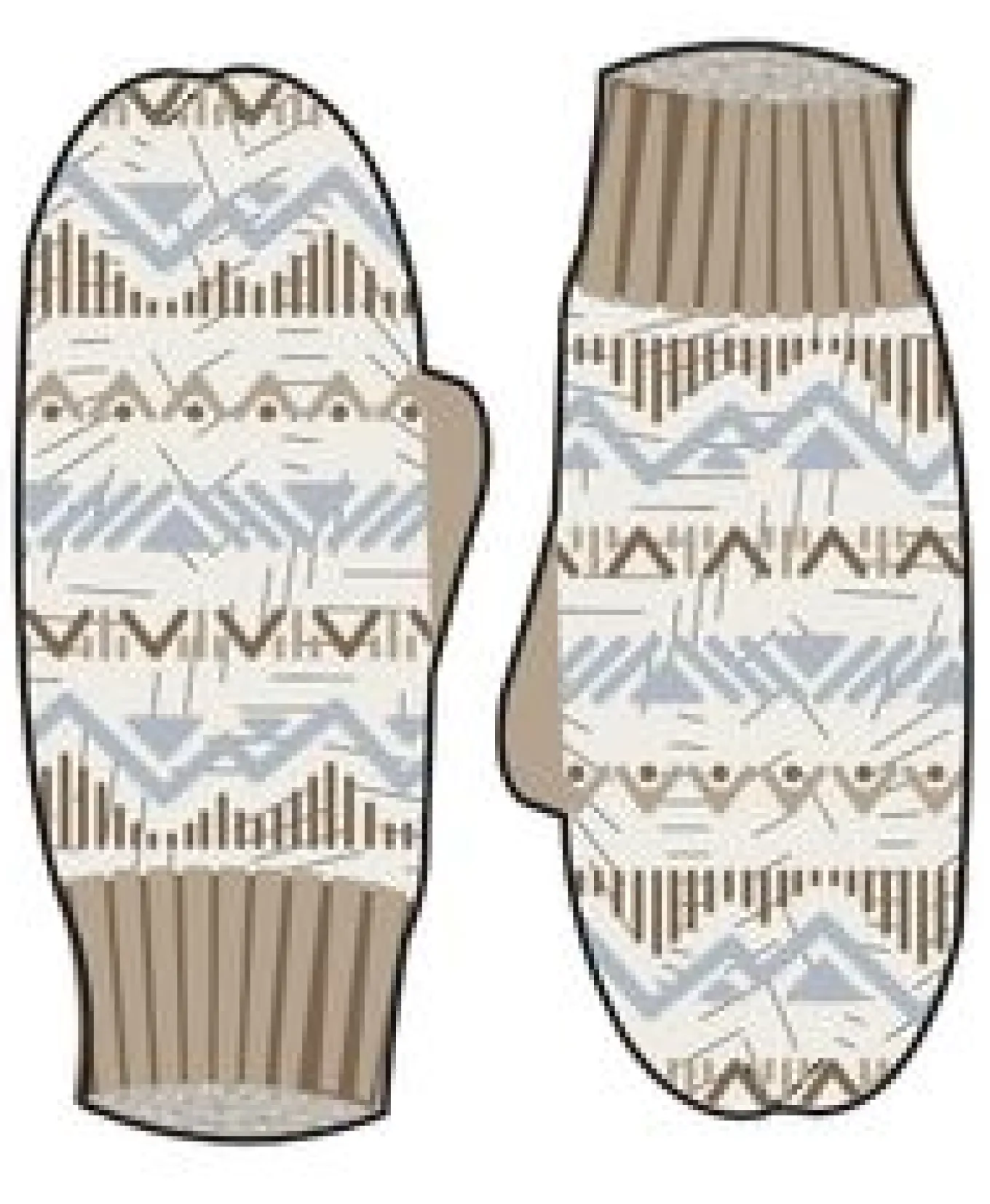 Nettle recycelte gefütterte Fleece-Handschuhe - Birke