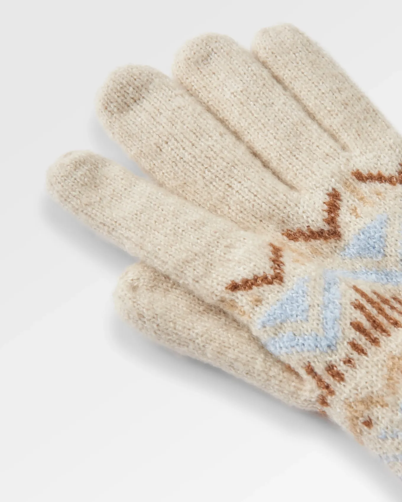 Nettle Recycelte Gestrickte Handschuhe - Birke