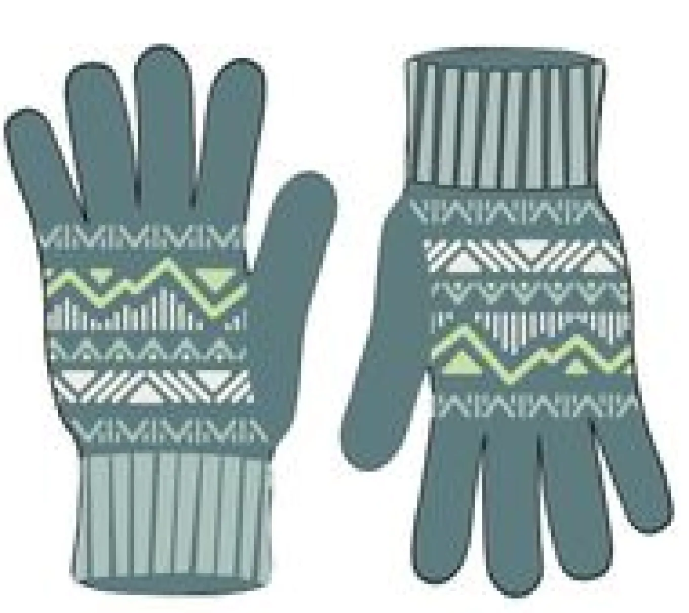 Nettle Recycelte Gestrickte Handschuhe - Regenwald