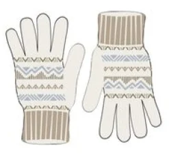 Nettle Recycelte Gestrickte Handschuhe - Birke