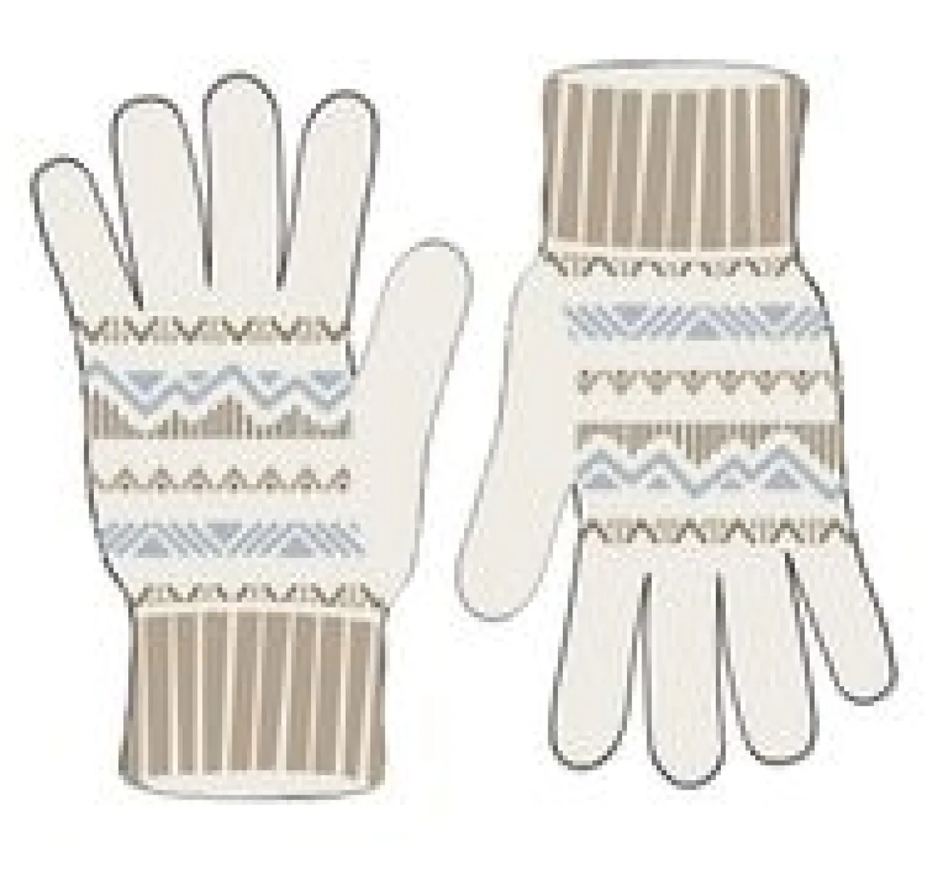 Nettle Recycelte Gestrickte Handschuhe - Birke