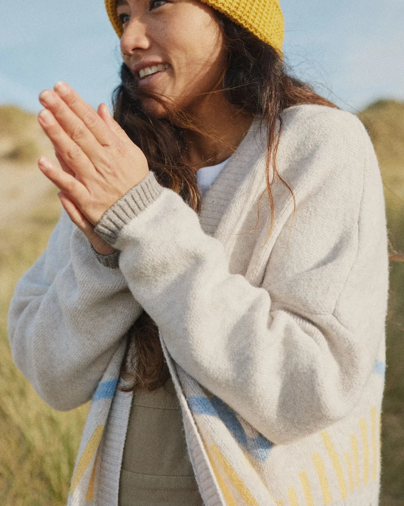 Nettle Recycelte Strickjacke - Birke