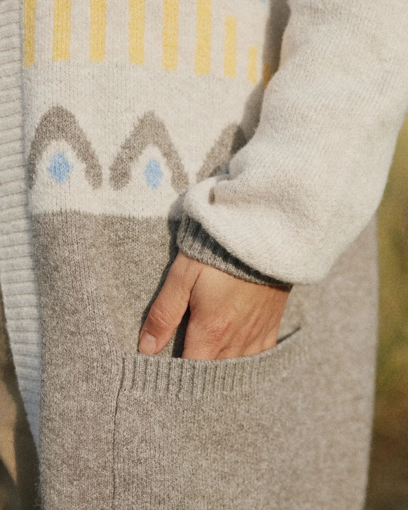 Nettle Recycelte Strickjacke - Birke