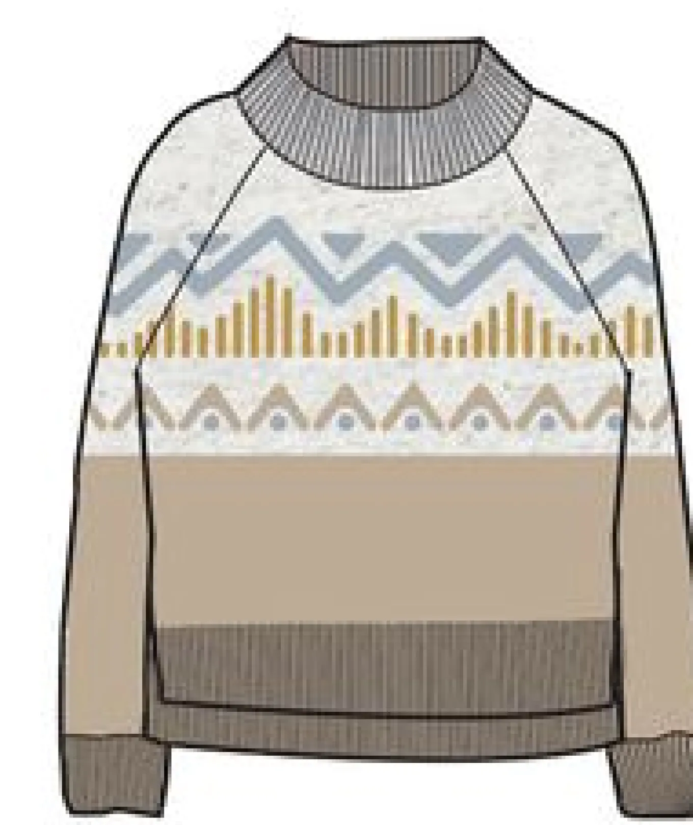 Nettle Recycelter Gestrickter Pullover - Birke