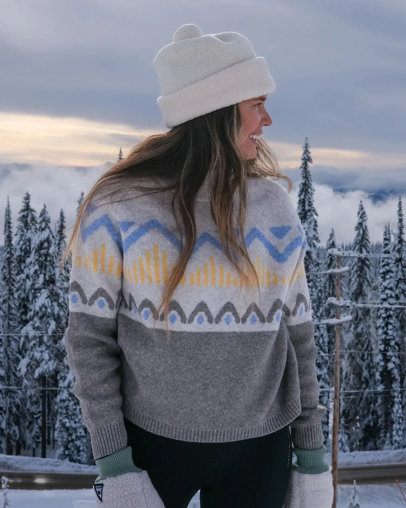Nettle Recycelter Gestrickter Pullover - Birke