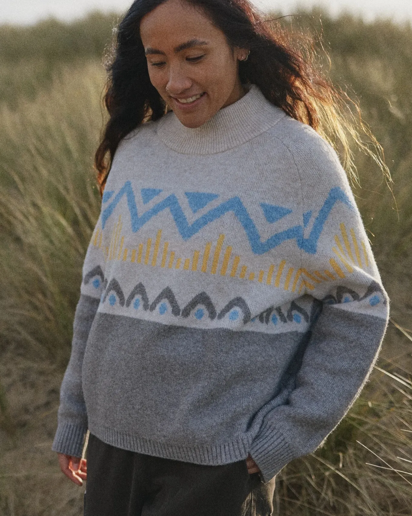 Nettle Recycelter Gestrickter Pullover - Birke
