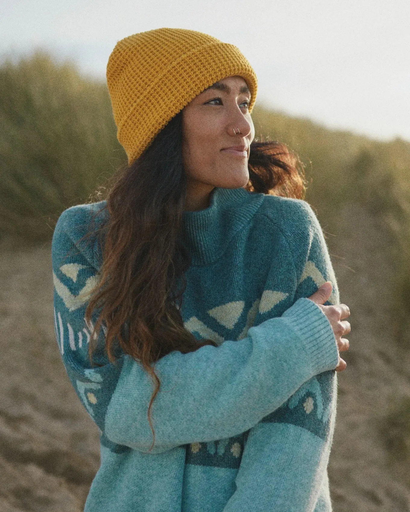 Nettle Recycelter Gestrickter Pullover - Arktis