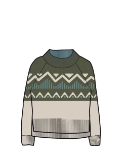 Nettle Recycelter Gestrickter Pullover - Khaki
