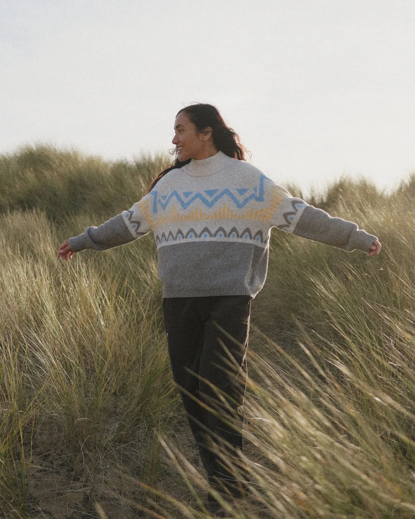 Nettle Recycelter Gestrickter Pullover - Birke