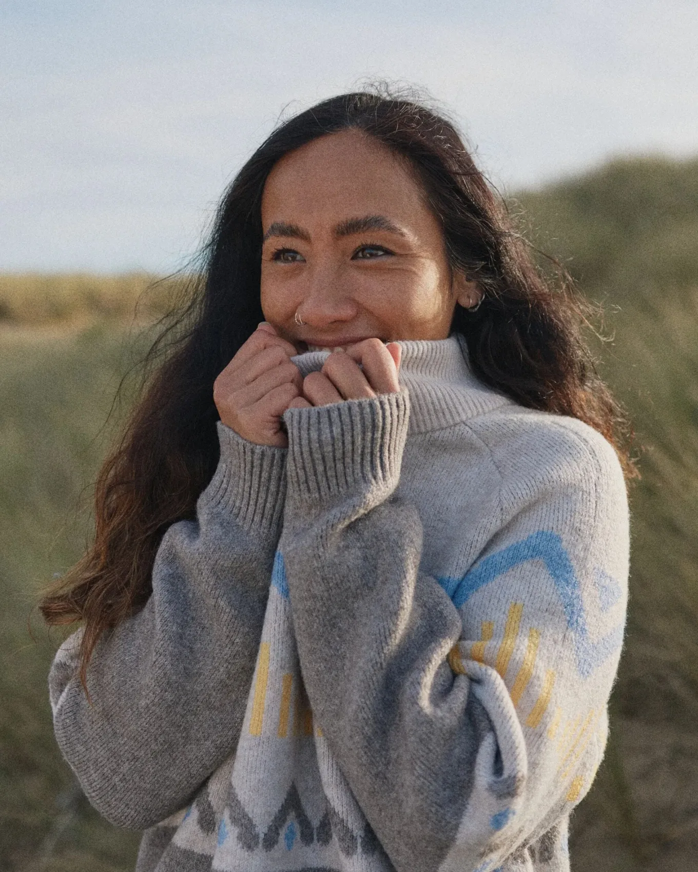 Nettle Recycelter Gestrickter Pullover - Birke