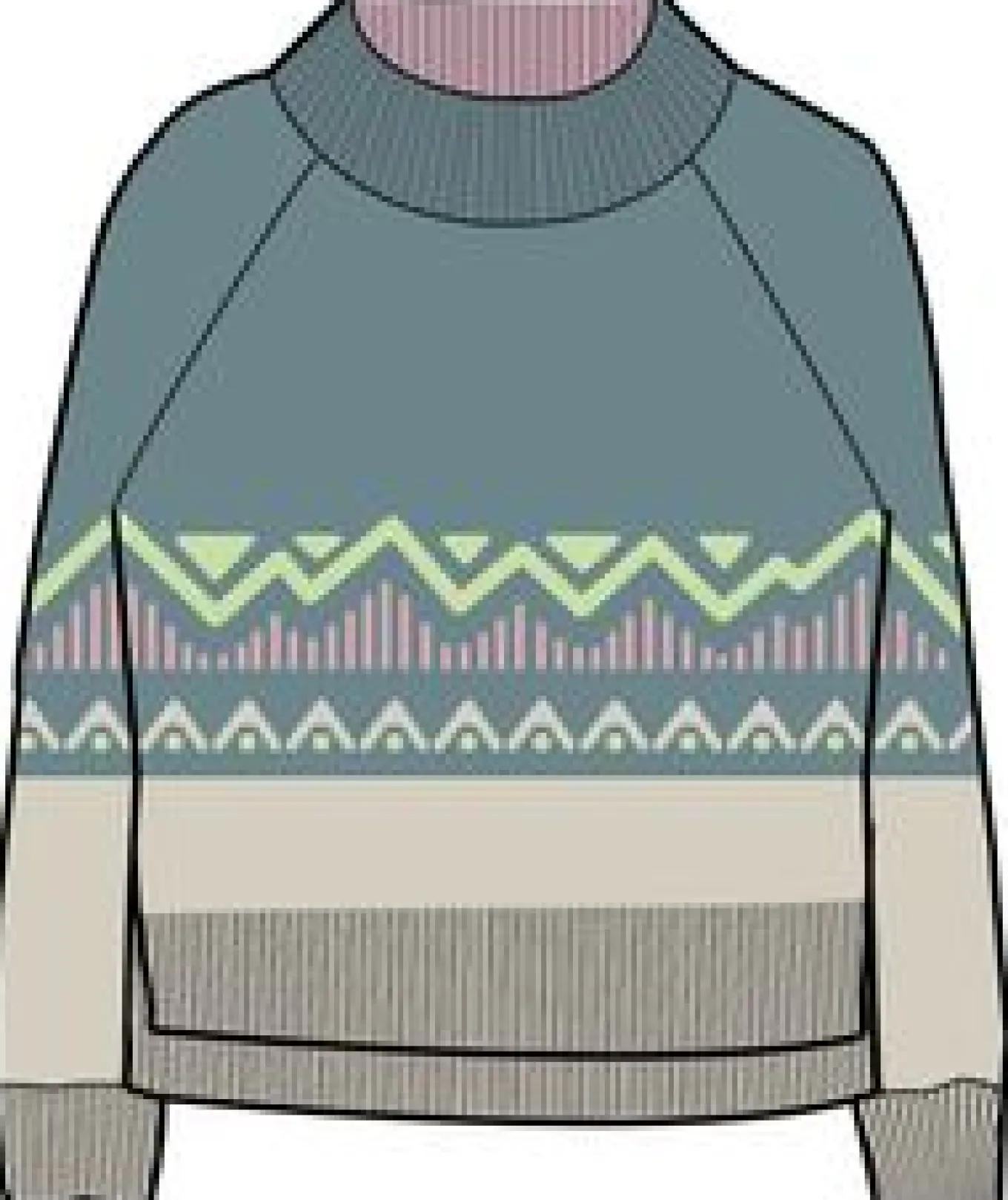 Nettle Recycelter Gestrickter Pullover - Arktis