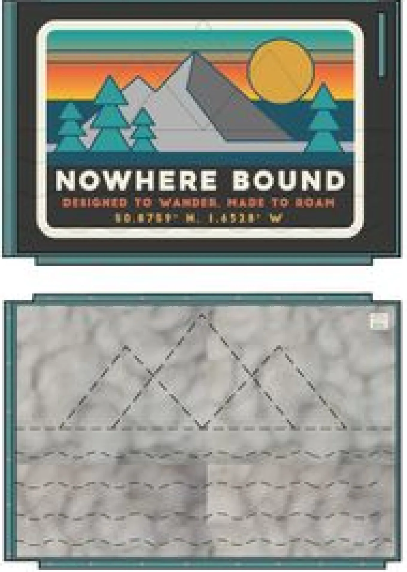 Nomadic Recycelte Sherpa Decke - Schwarz 'Nowhere Bound' Druck