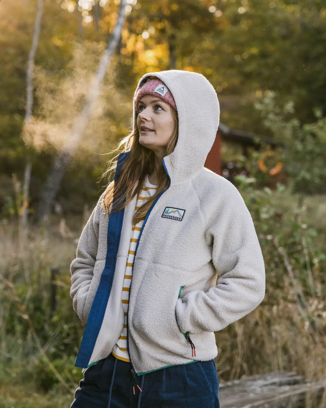 Nordküste 2.0 Full Zip Recyceltes Sherpa-Fleece - Hafermehl