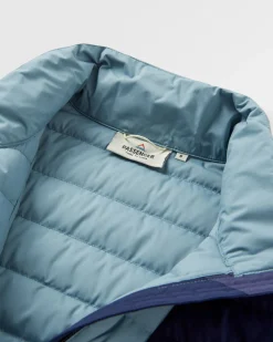 Northstar Daunenweste aus recyceltem Material - Sattes Marineblau/Birnengrün/Arktis
