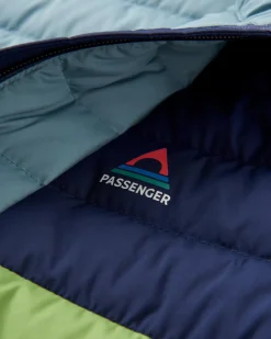 Northstar Daunenweste aus recyceltem Material - Sattes Marineblau/Birnengrün/Arktis