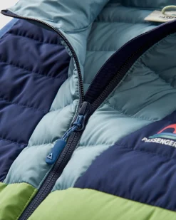 Northstar Daunenweste aus recyceltem Material - Sattes Marineblau/Birnengrün/Arktis