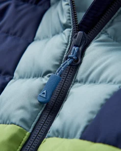 Northstar Daunenweste aus recyceltem Material - Sattes Marineblau/Birnengrün/Arktis