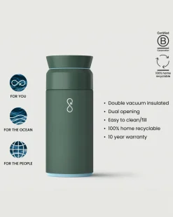 Ocean Bottle Brew Flasche 350ml - Passagierwaldgrün
