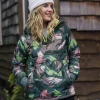Ocean recycelte isolierte 1/2 Zip Jacke - Abstrakte Bergtanne