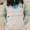 Ocean recycelte isolierte 1/2 Zip Jacke - Kieselgrau