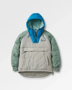 Ocean recycelte isolierte 1/2 Zip Jacke - Kieselgrau