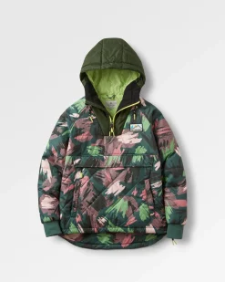 Ocean recycelte isolierte 1/2 Zip Jacke - Abstrakte Bergtanne