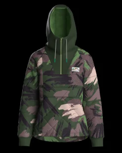 Ocean recycelte isolierte 1/2 Zip Jacke - Abstrakte Bergtanne