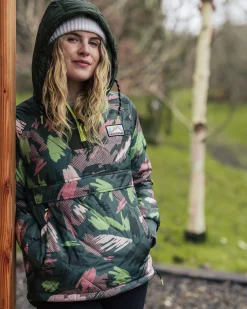 Ocean recycelte isolierte 1/2 Zip Jacke - Abstrakte Bergtanne